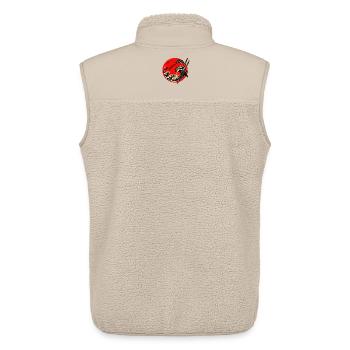 Japan Sushi Koi in Red Circle - Unisex Sherpaweste von Stanley/Stella - Beige - Hinten - AI Model Male 178 light (178cm)
