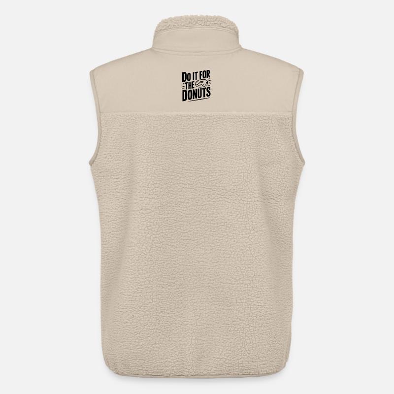 Faites-le pour les beignets - Veste sans manches sherpa unisexe Stanley/Stella - beige