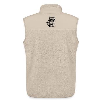 Waschbär - Unisex Sherpaweste von Stanley/Stella - Beige - Hinten - AI Model Male 178 light (178cm)