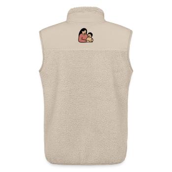 Maman Câlin de bébé Amour - Veste sans manches sherpa unisexe Stanley/Stella - beige - Dos - AI Model Male 178 light (178cm)