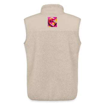 Flamant - Veste sans manches sherpa unisexe Stanley/Stella - beige - Dos - AI Model Male 178 light (178cm)