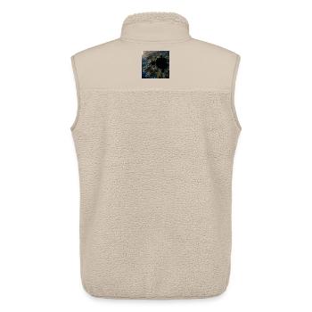 Marine fractal above coast - Unisex Sherpa Gilet by Stanley/Stella - beige - Back - AI Model Male 178 light (178cm)
