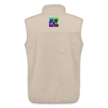 Frosch - Unisex Sherpaweste von Stanley/Stella - Beige - Hinten - AI Model Male 178 light (178cm)