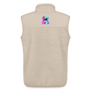 13. Geburtstag Junge Mädchen - Unisex Sherpaweste von Stanley/Stella - Beige - Hinten - AI Model Male 178 light (178cm)