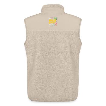 Malle Divas On Tour Women's Flamingo Mallorca Party - Unisex Sherpa Gilet by Stanley/Stella - beige - Back - AI Model Male 178 light (178cm)