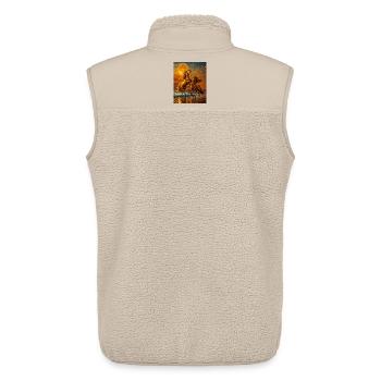 Sabots de clair de lune sur la mer du soir - Veste sans manches sherpa unisexe Stanley/Stella - beige - Dos - AI Model Male 178 light (178cm)
