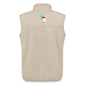 Blume Huhn Küken Kinder Frühling  - Unisex Sherpaweste von Stanley/Stella - Beige - Hinten - AI Model Male 178 light (178cm)