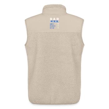Dad Fuel: Coffee Patience Repeat - Unisex Sherpa Gilet by Stanley/Stella - beige - Back - AI Model Male 178 light (178cm)