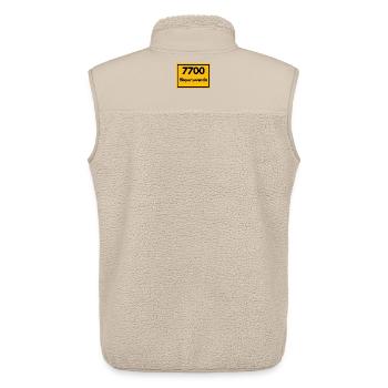 ALTE POSTLEITZAHL PLZ, SACHSEN 7700 HOYERSWERDA - Unisex Sherpaweste von Stanley/Stella - Beige - Hinten - AI Model Male 178 light (178cm)