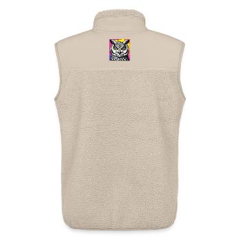 owl - Unisex Sherpa Gilet by Stanley/Stella - beige - Back - AI Model Male 178 light (178cm)