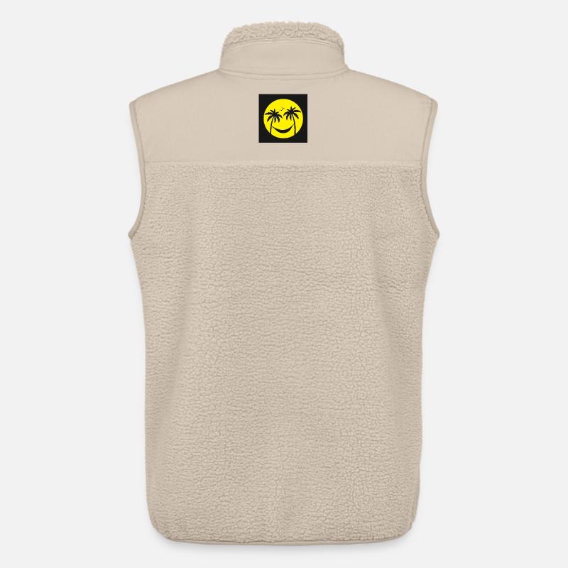 Soleil Tropical Hammock Palm Tree - Unisex Sherpa Gilet by Stanley/Stella - beige