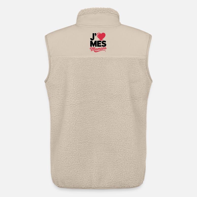 Aime_mes_mamans - Veste sans manches sherpa unisexe Stanley/Stella - beige
