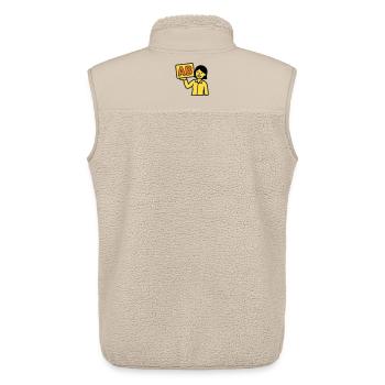 Enseignant à l’école primaire ABC Vector - Veste sans manches sherpa unisexe Stanley/Stella - beige - Dos - AI Model Male 178 light (178cm)