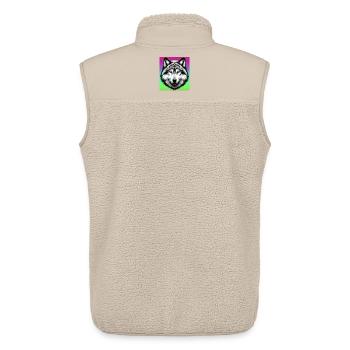Loup - Veste sans manches sherpa unisexe Stanley/Stella - beige - Dos - AI Model Male 178 light (178cm)