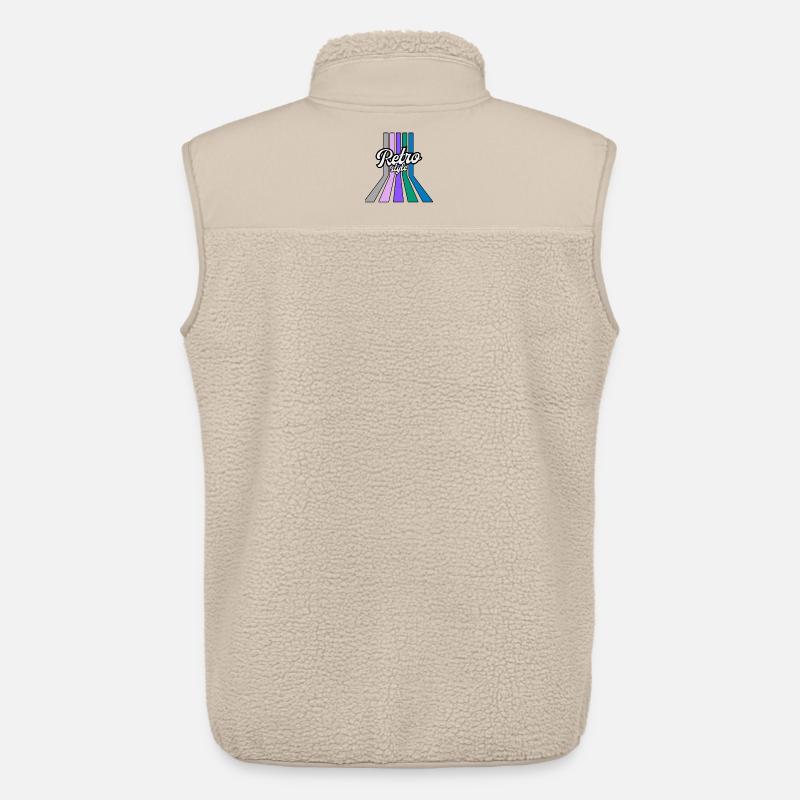 StyleRetro Multicolor Stripes - Unisex Sherpa Gilet by Stanley/Stella - beige
