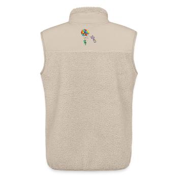Balloons_-_Jetpac_1 - Unisex Sherpa Gilet by Stanley/Stella - beige - Back - AI Model Male 178 light (178cm)