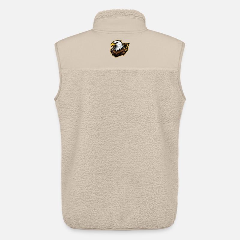 Eagle with Gold Accent Comic - Unisex Sherpa Gilet by Stanley/Stella - beige