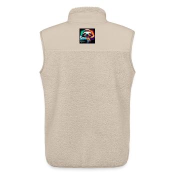 sloth - Unisex Sherpa Gilet by Stanley/Stella - beige - Back - AI Model Male 178 light (178cm)
