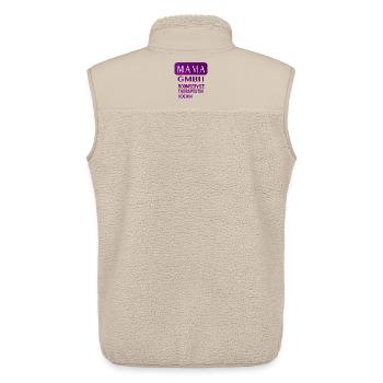 Muttertag Mama Gmbh - Unisex Sherpaweste von Stanley/Stella - Beige - Hinten - AI Model Male 178 light (178cm)