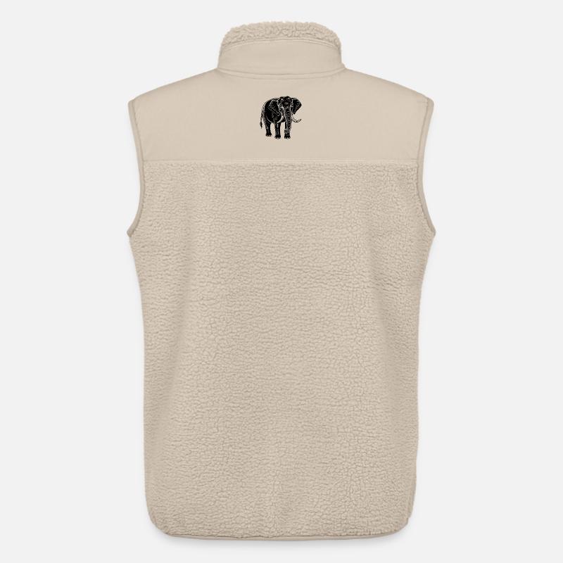 Elefant - Unisex Sherpaweste von Stanley/Stella - Beige