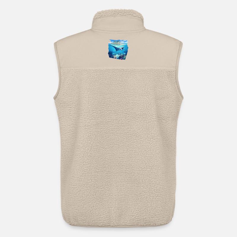 Rochen Mantarochen - Unisex Sherpaweste von Stanley/Stella - Beige