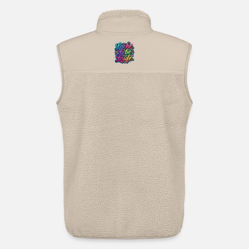 Lache Lebe Laufe Graffiti - Unisex Sherpaweste von Stanley/Stella - Beige