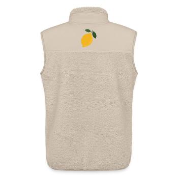 Lemon Leaf Citrus Illustration - Unisex Sherpa Gilet by Stanley/Stella - beige - Back - AI Model Male 178 light (178cm)