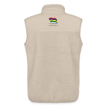 Drapeau de Terschelling – Conception personnalisée de l’île - Veste sans manches sherpa unisexe Stanley/Stella - beige - Dos - AI Model Male 178 light (178cm)