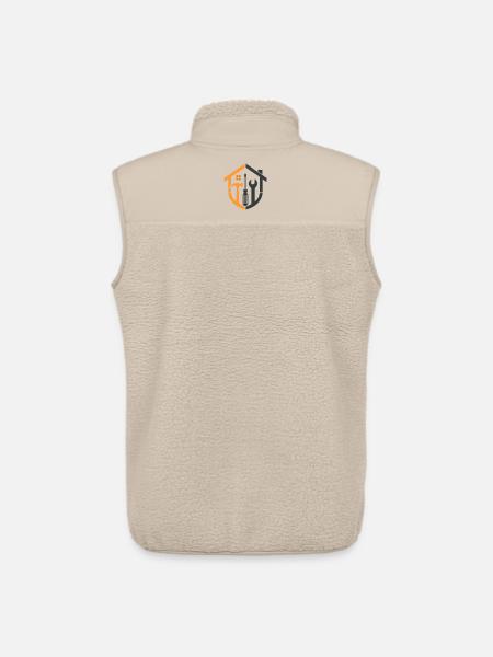 Caretaker Coat of Arms – Craftsman Logo - Unisex Sherpa Gilet by Stanley/Stella - beige