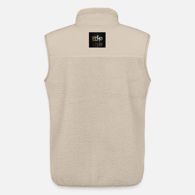 Jeu de lumière Echo Geometry - Veste sans manches sherpa unisexe Stanley/Stella - beige