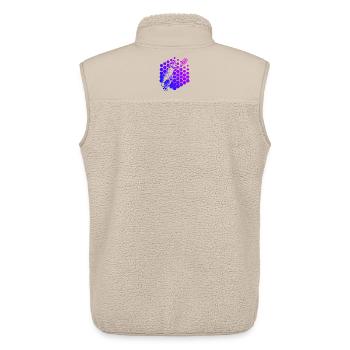 Geschenkidee für einen Tennis mit Tennis - Unisex Sherpaweste von Stanley/Stella - Beige - Hinten - AI Model Male 178 light (178cm)