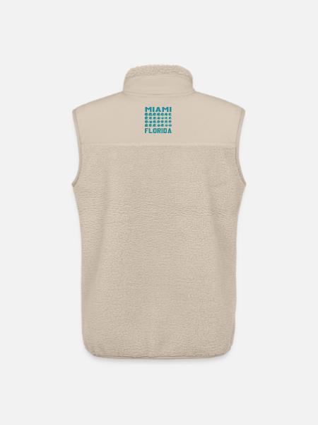 Miami Florida Football Shield - Unisex Sherpa Gilet by Stanley/Stella - beige