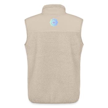 I think too much #1 - Unisex Sherpa Gilet by Stanley/Stella - beige - Back - AI Model Male 178 light (178cm)