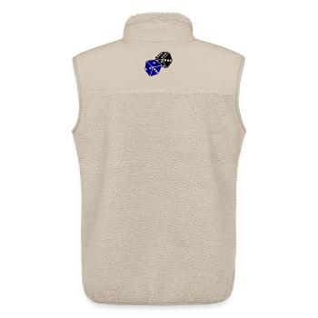 Blue Cube Minimal Design - Unisex Sherpa Gilet by Stanley/Stella - beige - Back - AI Model Male 178 light (178cm)