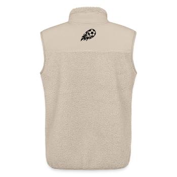 Fussball Feuer Ball - Unisex Sherpaweste von Stanley/Stella - Beige - Hinten - AI Model Male 178 light (178cm)