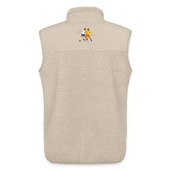 Combat de football pour le ballon - Veste sans manches sherpa unisexe Stanley/Stella - beige - Dos - AI Model Male 178 light (178cm)
