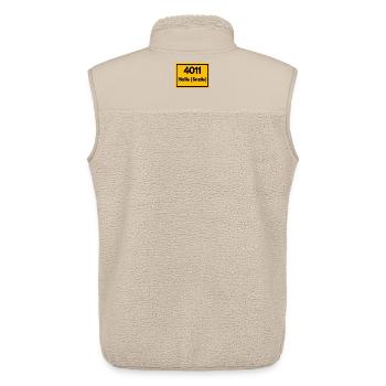 ALTE POSTLEITZAHL 4011 PLZ 06108 HALLE SAALE - Unisex Sherpaweste von Stanley/Stella - Beige - Hinten - AI Model Male 178 light (178cm)