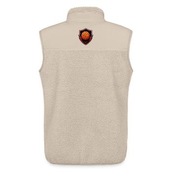 Basketball Shield Logo Design - Unisex Sherpa Gilet by Stanley/Stella - beige - Back - AI Model Male 178 light (178cm)