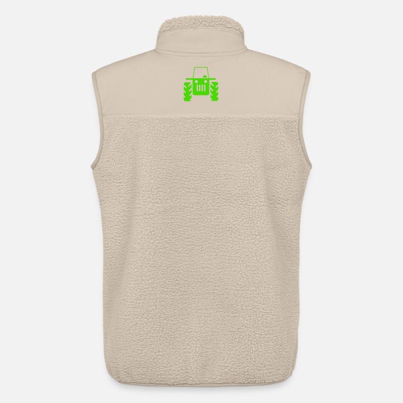 Retro Traktor  - Unisex Sherpaweste von Stanley/Stella - Beige