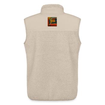 Farbiges Innenraum-Fragment - Unisex Sherpaweste von Stanley/Stella - Beige - Hinten - AI Model Male 178 light (178cm)