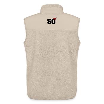 50 - Unisex Sherpaweste von Stanley/Stella - Beige - Hinten - AI Model Male 178 light (178cm)