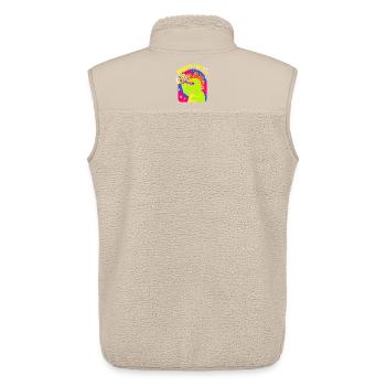 Dino Party Boombox Neon - Unisex Sherpaweste von Stanley/Stella - Beige - Hinten - AI Model Male 178 light (178cm)