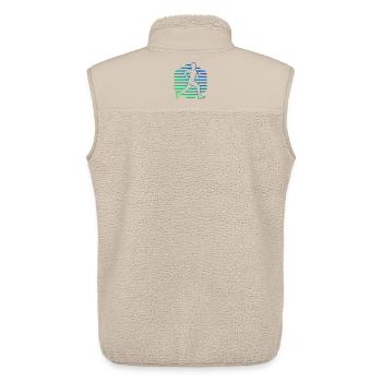 Geschenkidee für den Marathonläufer mit Laufsport - Unisex Sherpaweste von Stanley/Stella - Beige - Hinten - AI Model Male 178 light (178cm)