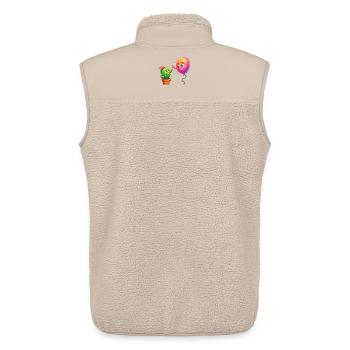 Amitié Ballon Cactus - Veste sans manches sherpa unisexe Stanley/Stella - beige - Dos - AI Model Male 178 light (178cm)