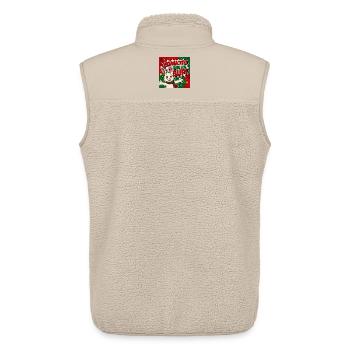 Weihnachtshase . 2 - Unisex Sherpaweste von Stanley/Stella - Beige - Hinten - AI Model Male 178 light (178cm)