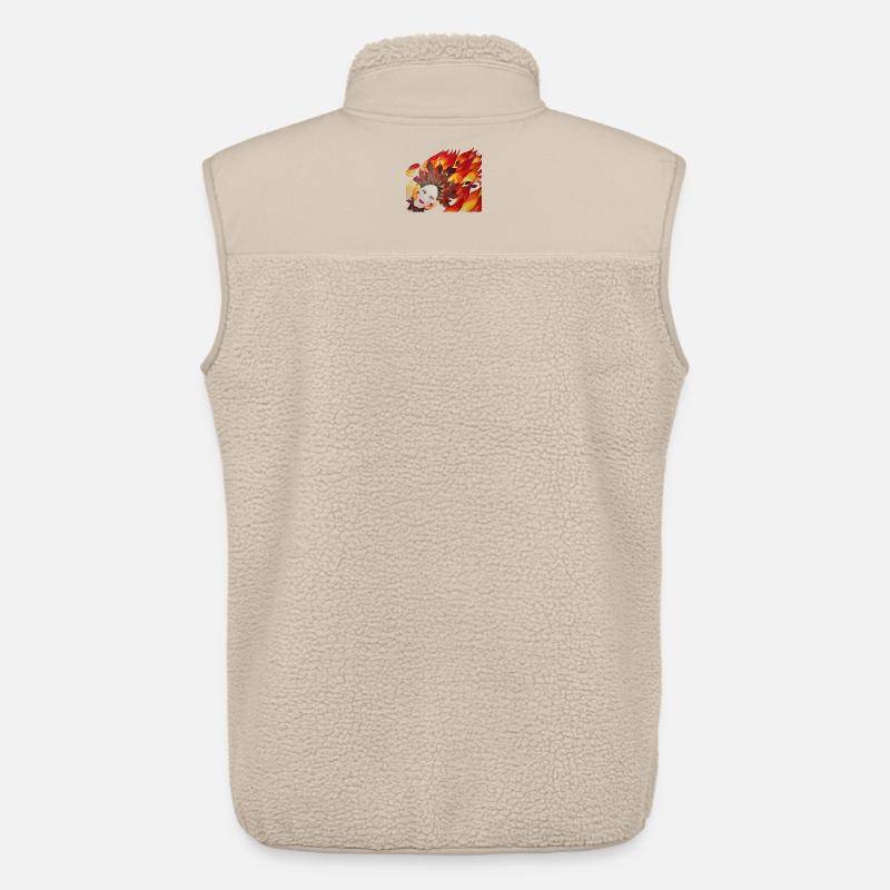 Herbstfeuer Blattkrone Gesicht - Unisex Sherpaweste von Stanley/Stella - Beige