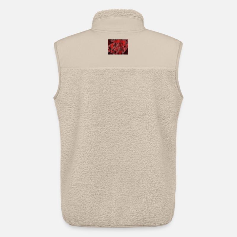 Rotmarmor Quadrat-Overlay - Unisex Sherpaweste von Stanley/Stella - Beige