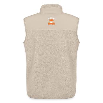 je peux pas j'ai moto - Veste sans manches sherpa unisexe Stanley/Stella - beige - Dos - AI Model Male 178 light (178cm)