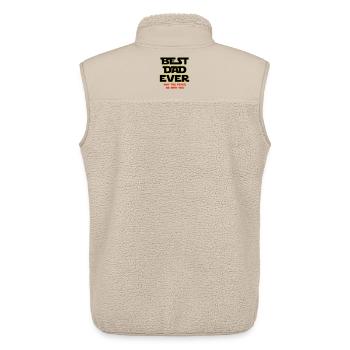 Meilleur Papa Épanouie Néon - Veste sans manches sherpa unisexe Stanley/Stella - beige - Dos - AI Model Male 178 light (178cm)