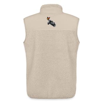 Mechanische Hand trifft Schmetterling - Unisex Sherpaweste von Stanley/Stella - Beige - Hinten - AI Model Male 178 light (178cm)